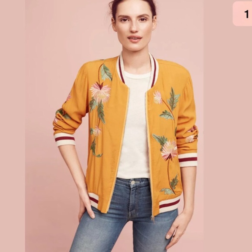 Anthropologie Elevenses “Solstice” Bomber Jacket
